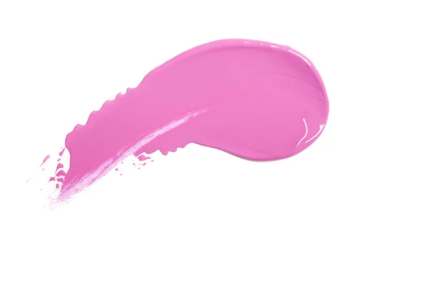 Ροζ lip gloss δείγμα σε λευκό φόντο — Φωτογραφία Αρχείου