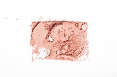 Beyaz arka plan üzerinde şık makyaj örnek