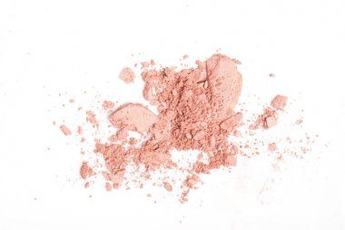 Beyaz arka plan üzerinde şık makyaj örnek