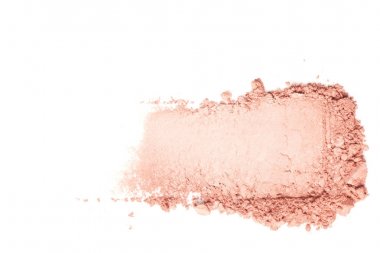 Beyaz arka plan üzerinde şık makyaj örnek