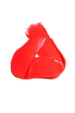 Beyaz arka planda klasik kırmızı ruj dokusu.