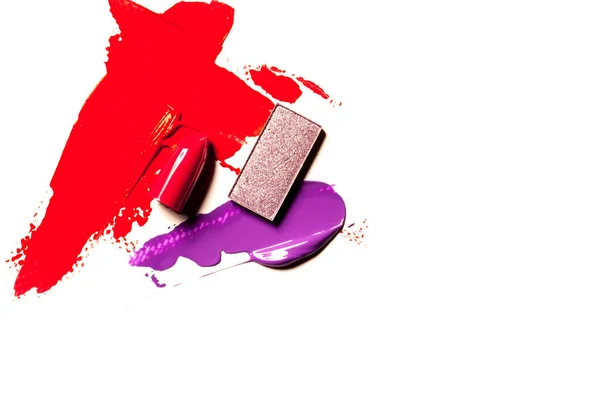 Schönes Foto Von Rotem Lippenstift Textur Von Rotem Lippenstift Auf — Stockfoto