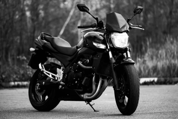 Sport Belle Moto Noire Close — Photo