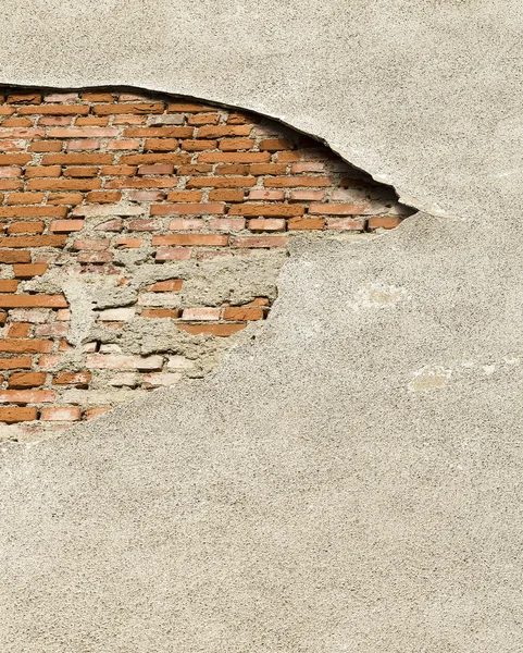 Fachada de parede danificada — Fotografia de Stock