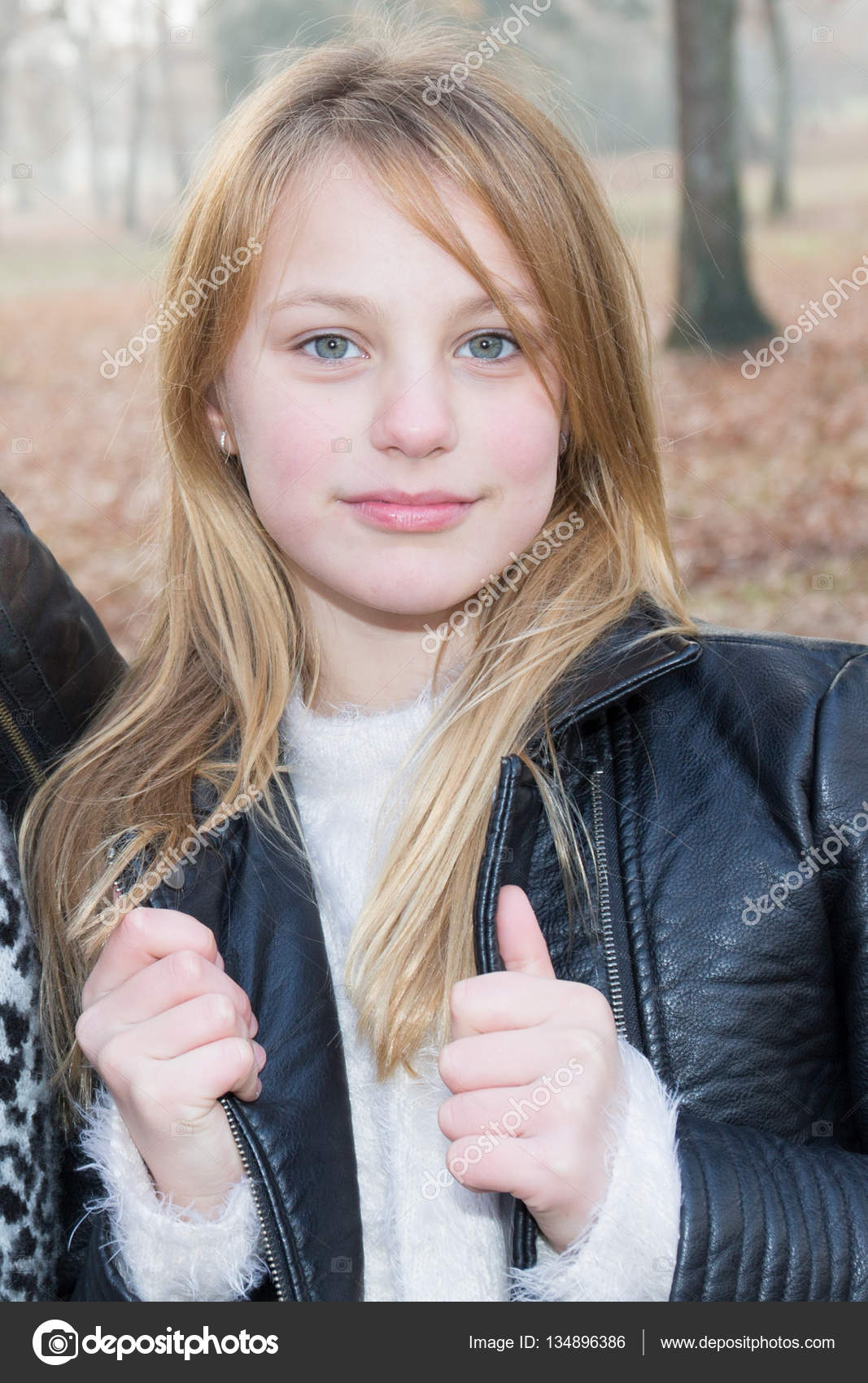 Blonde Teen Girl Smiling