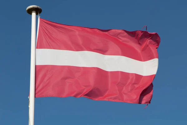 拉脱维亚的红色和白色旗帜波罗的海国家 — 图库照片