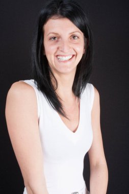 Güzellik kız siyah arka plan