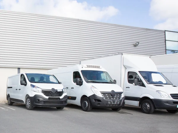 Specialized Delivery Society Parking Small Trucks Van — Stock Photo, Image