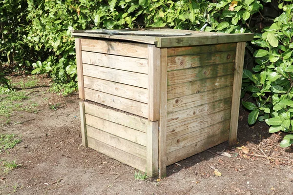 Casa Jardín Abono Madera Cubo Ecológico Con Material Orgánico Casa