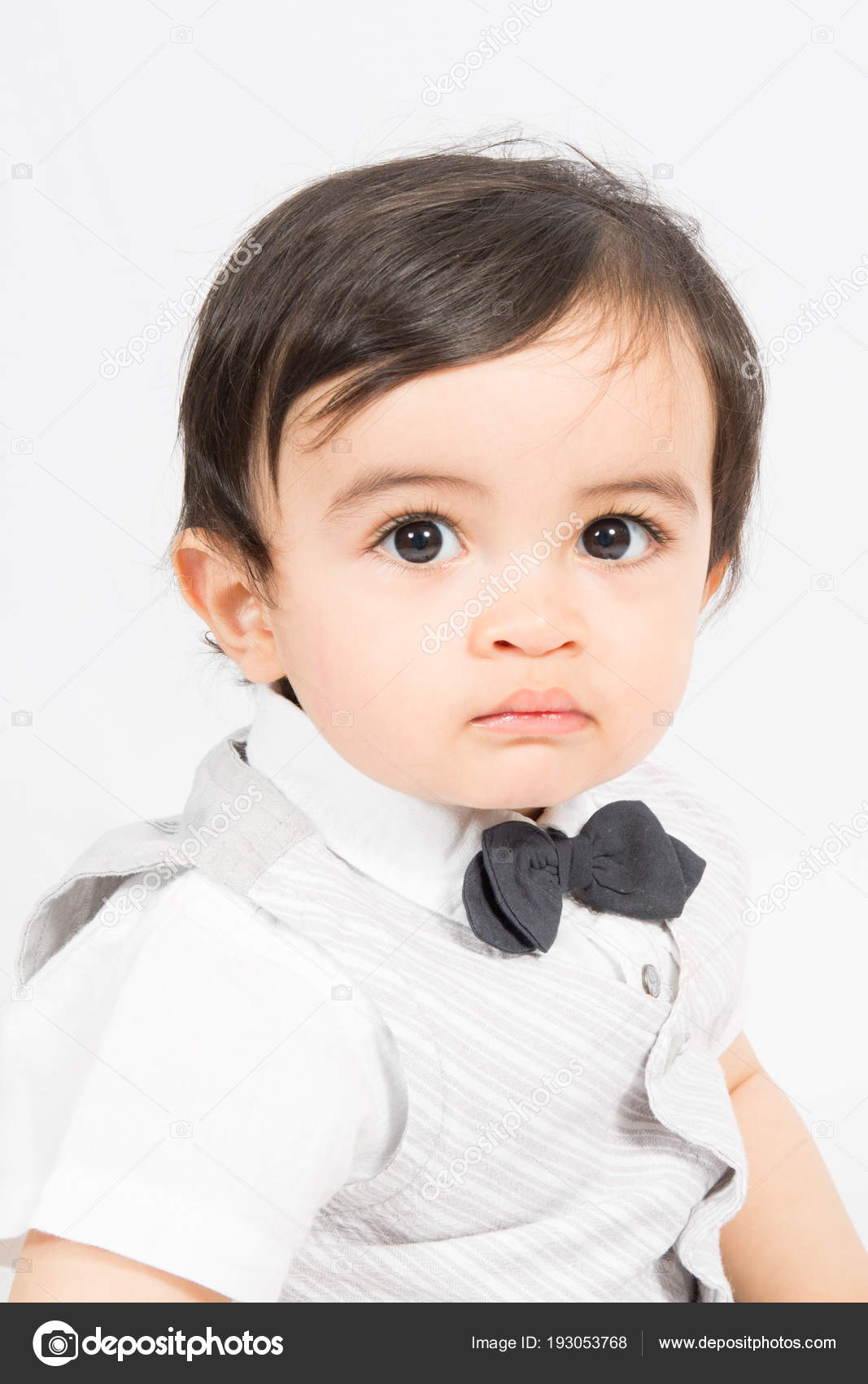 Cute Baby Boy Haircut Bow Tie Stock Photo C Oceanprod 193053768