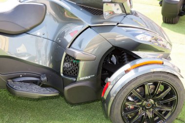 Bordeaux, Aquitaine / Fransa - 10: 30 2019: trike Spyder Roadster sergisi için casus olabilir