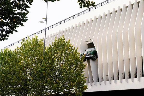 Bordéus Aquitânia França 2019 Jaguar Acidente Carro Velho Parede Hugo — Fotografia de Stock