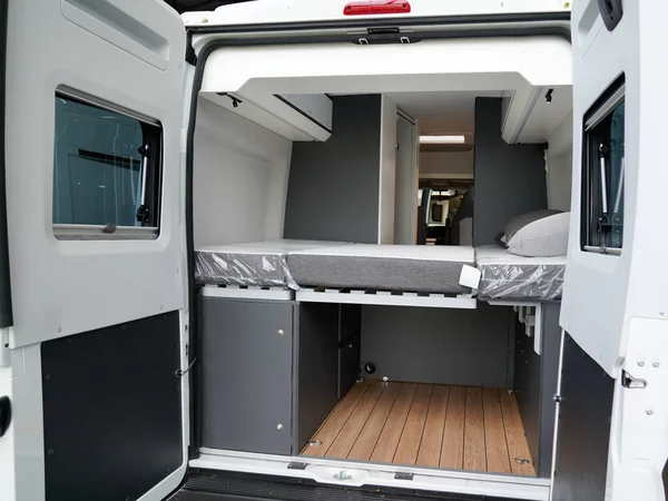 Interior Luxo Motorhome Van Campista — Fotografia de Stock