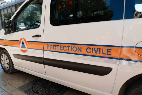 Bordeaux Aquitaine France 2019 Protection Civile Van French Securite Civil — стокове фото