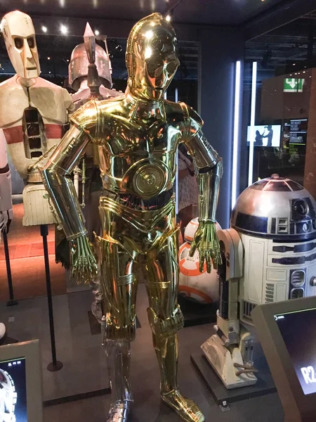 Bruxelles Belgique 2018 Exposition Identités Star Wars Robot 3Po — Photo