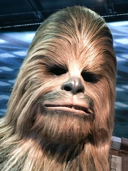 Bruxelles Bélgica 2018 Chewbacca Star Wars Galaxys Exposición Identidades Starwars — Foto de Stock