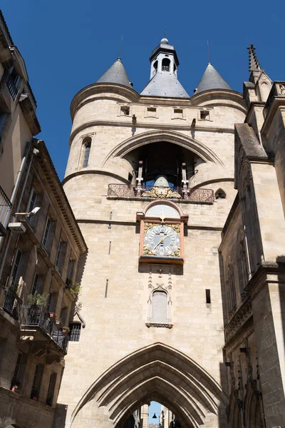 Grosse Cloche Big Bell Hodiny Bordeaux Centra Města Francii — Stock fotografie