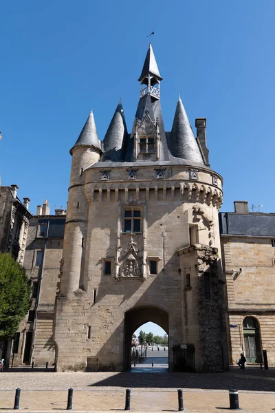 Bordeaux Aquitaine Francie 2019 Středověký Vchod Cailhau Gate Centru Města — Stock fotografie