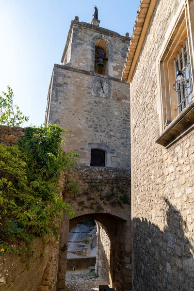 Maubec Street Arch Alley Medieval Ancient Village Southeast France — Stockfoto
