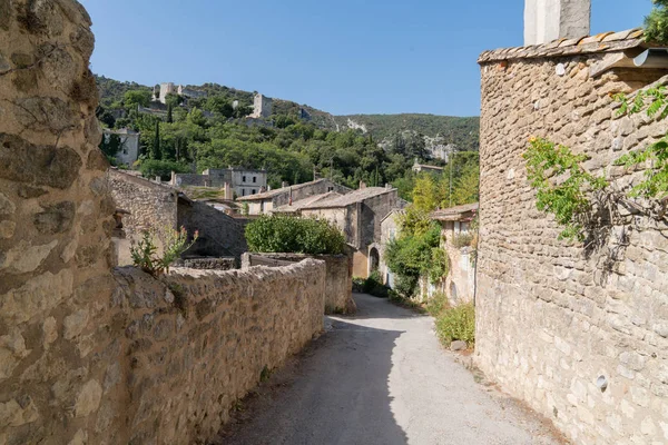 Oppede Vieux Street Provence Luberon Franska Byn Stengränd Vaucluse Frankrike — Stockfoto