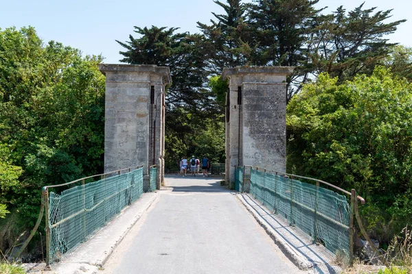 Toegangsdeur Brug Eiland Frans Ile Aix West Frankrijk — Stockfoto