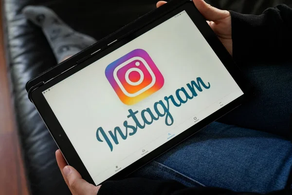 Bordeaux Aquitaine France 2019 Instagram Logo Signe Application Tablette Écran — Photo
