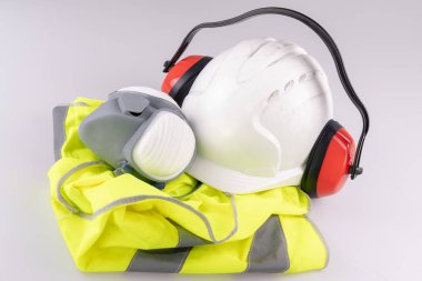 Güvenlik Ekipmanları İnşaat Alanı Miğfer Solunum Cihazı Kulak Koruma