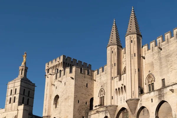 Medieval Ancient Popes Palace Saint Benezet Avignon Cidade Provence França — Fotografia de Stock