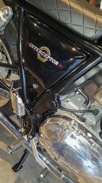 Bordeaux Aquitaine France 2019 Royal Enfield Motorräder Motor Detail Aus — Stockfoto