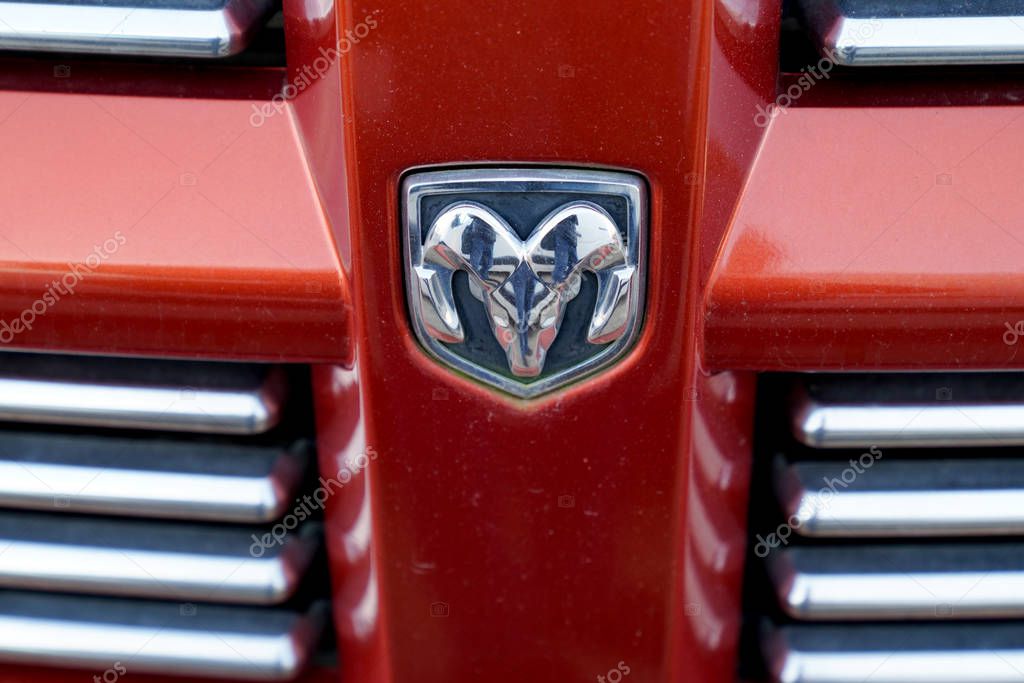 Bordeaux , Aquitaine / France -  01 09 2020 : dodge ram truck logo sign red