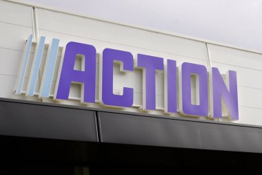 Bordeaux, Aquitaine / Fransa - 01: 15 2020: Action store logosu Hollanda indirimli mağaza zinciri düşük maliyetli bütçe dükkanı