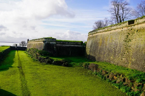 Blaye Citadela Detail Zeď Kámen Pevnost Gironde Francie — Stock fotografie