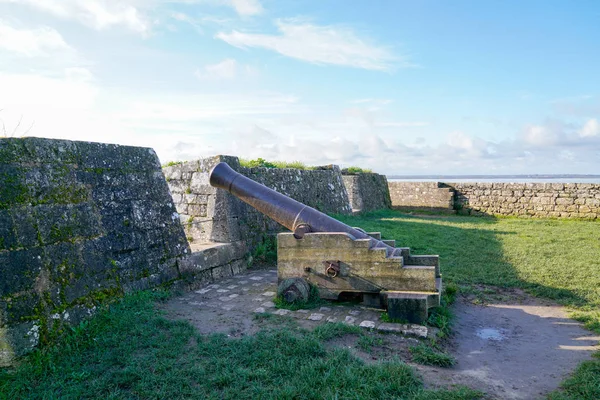 Cannon Interior Building Fortress Blaye Citadel France — стоковое фото