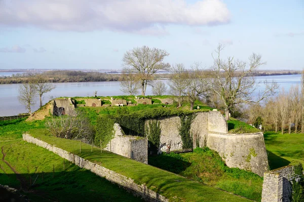 Blaye Citadel Byn Världsarv Plats Gironde Floden Frankrike — Stockfoto