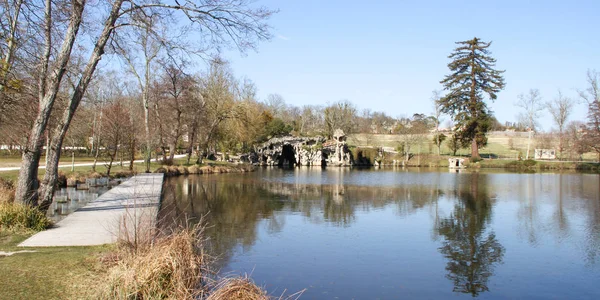 Vista Panorâmica Lago Majolan Cidade Blanquefort França — Fotografia de Stock