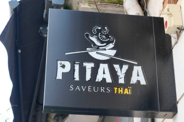 Bordeaux, Aquitaine / Fransa - 01 22 2020: pitaya logosu işareti Fransız sokak yemekleri batmaz ve yenilikçi kavram