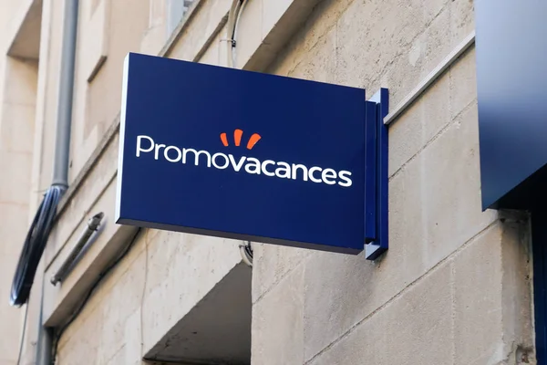 Bordeaux Aquitaine Frankrijk 2020 Promovacances Logo Sign Office Store Franse — Stockfoto