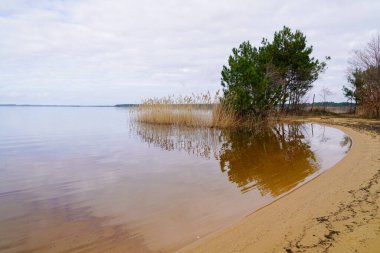 Landes Fransa 'da biscarrosse kumlu sahil suyu