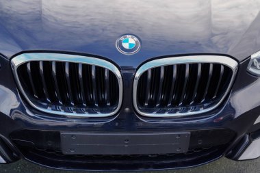 Bordeaux , Aquitaine / France - 02 01 2020 : BMW Logo sign on black new car german brand multinational company