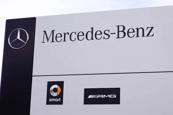 Burdeos Aquitania Francia 2020 Mercedes Benz Smart Amg Panel Logo — Foto de Stock