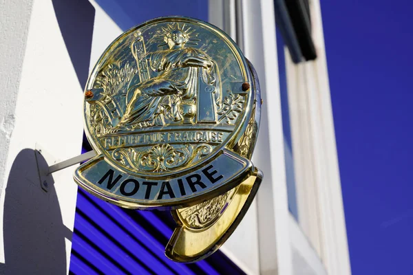 Notaire Signe Sur Mur Notaire Bureau Logo — Photo