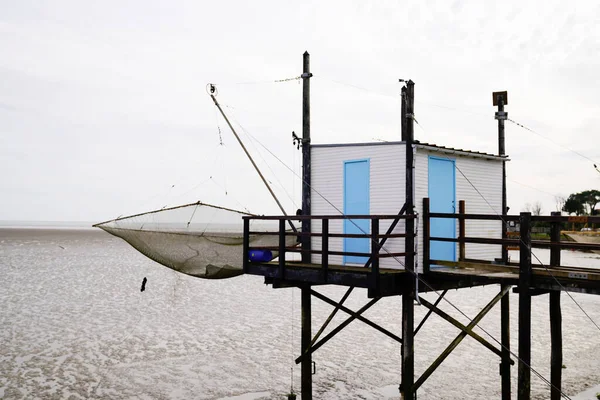 Saint Palais Sur Mer Ahşap Balıkçı Kulübesi Fransa Nın Atlantik — Stok fotoğraf