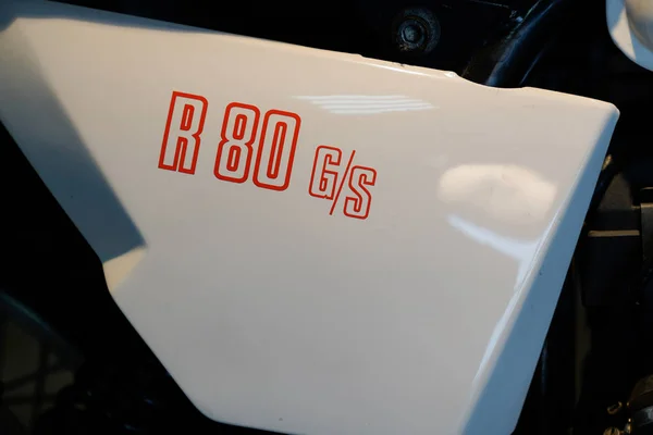 Бордо Аквитания Франция 2020 Логотип Мотоцикла Bmw R80 Motorrad Вывеска — стоковое фото