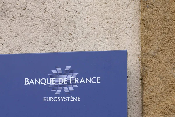 Bordeaux Aquitaine France 2020 Banque France Logo Sign Official Building — 图库照片