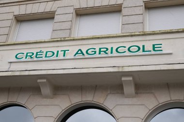 Bordeaux , Aquitaine / France - 02 21 2020 : Credit Agricole sign logo office on bank agency facade store