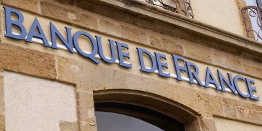 Bordeaux , Aquitaine / France - 02 21 2020 : Banque de France logo text french national Bank sign in official building