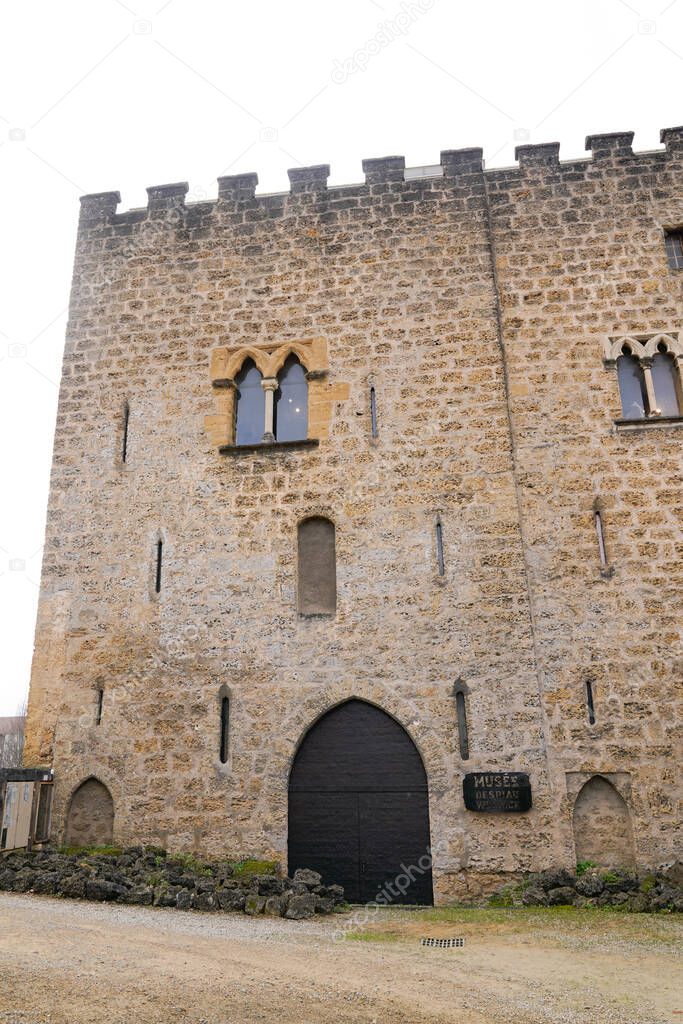 Mont-de-Marsan ancient medieval castle keep in landes france