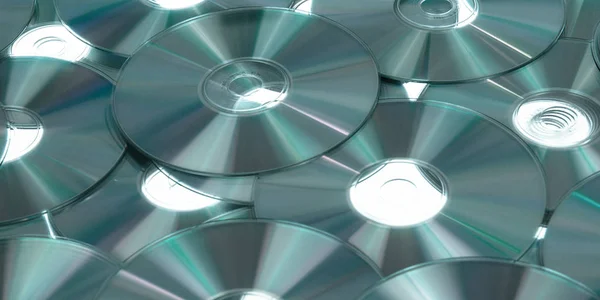 Grijs Afval Compact Disc Collectie Decoratie Voor Patroon Achtergrond Licht — Stockfoto