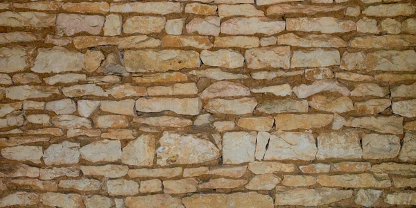 Parede Pedra Textura Marrom Fundo Tijolo Tapume Pedras Diferentes Tamanhos — Fotografia de Stock