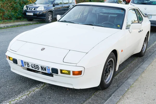 Μπορντό Aquitaine Γαλλία 2020 Porsche 944 Old Timer Vintage Λευκό — Φωτογραφία Αρχείου